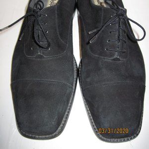 Donato Marrone Black Nubuck Square Toe Oxford